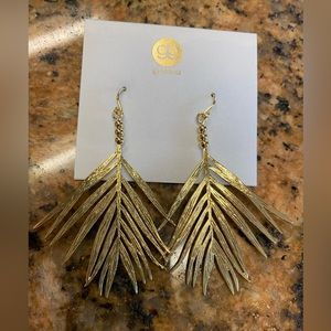 Gorjana palm drop earrings gold